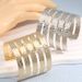 Unique Niche Smooth Opening Bracelet Suitable Women's Buckle Texture, C-shaped Elastic Armband For Daily Wear, Simple_ipsvogv.com