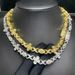 Eyes Cross Knot Zircon Necklace Men And Women Hip Hop Gold Silver Necklace_ipsvogv.com