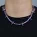 Hip Hop New 5mm Purple Zircon Inlaid Tennis Chain Black Panther Men's Necklace_ipsvogv.com