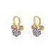 Geometric fashion commuting style women's earrings, niche circular pendant with zircon inlay design, ear buckle,_ipsvogv.com