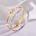 Casual Simple Style Solid Color Titanium Steel Zircon Bangle In Bulk_ipsvogv.com