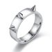 Fashionable Titanium Steel Hip-hop Style Self-defense Couple Ring, 3 Pointed Emergency Carry On Wolf Proof Ring_ipsvogv.com