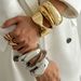 Fashion Trend Ins Style Metal Texture Smooth Design Sense Geometric Cross Spring Bracelet_ipsvogv.com