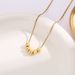 Titanium Steel Colorless Round Bead Necklace with Five Blessings at the Door, Small and Luxury Inns, Cold and Wind_ipsvogv.com