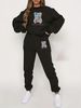 Women's Clothing Fashion Casual Digital Printed Flower Pants Suit Two Piece Suit_ipsvogv.com