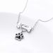 Love Necklace For Women, Fashionable Drop Glue Bone, Cute Dog Paw, Black Silver Jewelry Pendant_ipsvogv.com