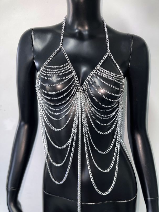Hot Girl Metal Body Chain Sexy Chest Chain Music Festival Nightclub Fashion Body Chain Chest Chain_ipsvogv.com