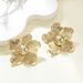 Silver Needle Exaggerated Metal Style Geometric Flower Tassel Personality Fashion Studs High-end Earrings_ipsvogv.com
