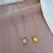 Full Body 【 Titanium Steel 】 Extremely Simple Wind Bipolar Ball Furnace Genuine Gold Necklace For Women's Ins Mesh Red 【 】_ipsvogv.com
