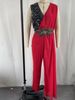 Women's Clothing Long Sleeve Lace Lace Waisted Two piece Jumpsuit_ipsvogv.com