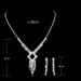 TIARA DROP - Tassel Diamond Bridal Necklace Set (Silver Inlaid Diamonds, Luxury Wedding Jewelry)_ipsvogv.com