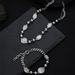 Niche design light luxury temperament titanium steel cat's eye necklace white moonlight element men and women accessories clavicle chain jewelry_ipsvogv.com