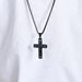 Original new style random pattern two color diamond cross necklace spot supply men's titanium steel accessories pendant_ipsvogv.com