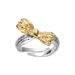 Not Too Late S Pure Gold Silver Contrasting Bow Ring For Women Ins Niche Design Sense 2023 Ian New J0108_ipsvogv.com