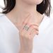 Unisex Jewelry Fashion Retro Black Mesh Ring Opening Adjustable Unisex Hand Jewelry Net Celebrity Ring Ins Style_ipsvogv.com