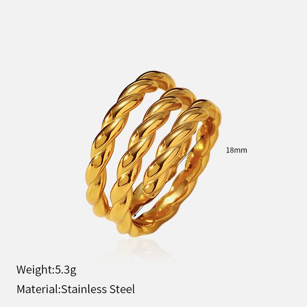 Women’s Jewelry Set Fashion Cold Style Punk Ring Simple Gold Vacuum Electroplated Titanium Cast Steel Ring_ipsvogv.com