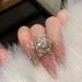 Rotatable Light Luxury Zircon Snowflake Ring Women's High Sense Exquisite Trendy Ring Niche New Versatile Jewelry Wholesale_ipsvogv.com