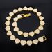 Unisex Jewelry Fashion Popular Diamond 15mm Peach Heart Alloy Necklace For Men Trendy Cool Rap Hip Hop Cuban Chain_ipsvogv.com
