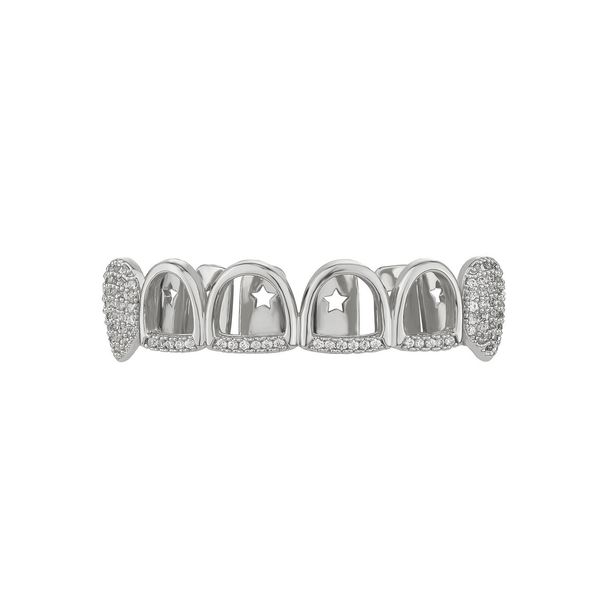 Funny And Personalized Braces With Zirconium Punk Style, Halloween Cosplay, Big Gold Teeth Accessories_ipsvogv.com
