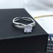 S Pure Silver Liu Shishi Same Four Claw Cross Ring, One Carat Mosang Stone Simulated Diamond Hearts And Eight Arrows_ipsvogv.com