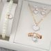 Pearl Jewelry suit Girl All-match Butterfly Love Necklace Bracelet Earrings suit_ipsvogv.com