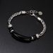 Natural For Men Trendy Fashion Personality Cool Titanium Steel Chain Spliced Tiger Eye Stone Men's Bracelet_ipsvogv.com