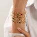Women's Jewelry Fashion Color Crystal Inlaid Stainless Steel Bracelet Trend French Retro Popular Titanium Steel Bracelet Ladies_ipsvogv.com