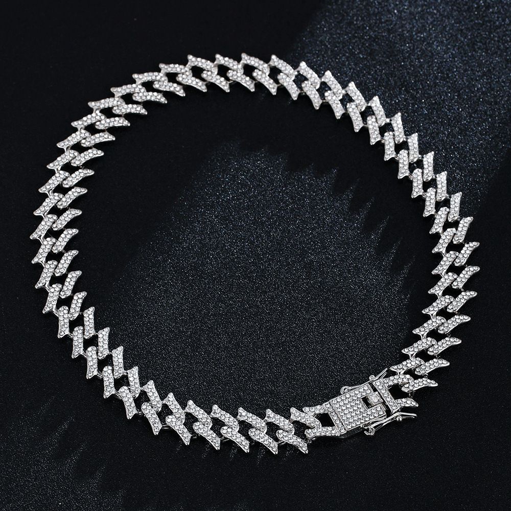 Hip Hop Cuban Necklace Alloy Style Hiphop Rap Singer Trendy Personality Jewelry_ipsvogv.com