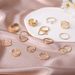 Pearl Cross Simple Letter Chain Octagonal Joint Ring Set Of 14_ipsvogv.com