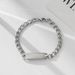 Stainless Steel Engraved Men's And Women's Bracelets, Fashionable Cuban Chain, Simple Bracelet DIY_ipsvogv.com