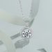 Small minimalist 2-carat circular pendant imitating Mosang stone necklace for women with hearts and eight arrows,_ipsvogv.com