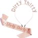 30th Year Old DIRTY THIRTY Etiquette With Birthday Party Decoration Props Girl Headband Crown Shoulder Strap Set_ipsvogv.com