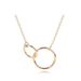 Geng Hui Jewelry S Pure Silver Necklace Cross Double Ring Circle Gold Clavicle Chain_ipsvogv.com