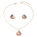 New Hot Selling Geometric Women's Jewelry Set Niche Braided Winding Design Earrings Versatile Necklace_ipsvogv.com