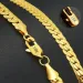 2025 New Arrivals KCRLP Sterling Sier 5MM Gold Sideways Chain Necklace for Woman Men Boy Fashion Wedding Engagement Jewelry Gifts_ipsvogv.com