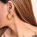 Spot Real Gold Electroplated Titanium Steel Polished Fashionable Hollow Geometric G Earrings Daily Jewelry_ipsvogv.com