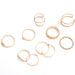 New Articulated Pearl Ring Set Of 10 Pieces With Crossed And Simplified Hollow Holds_ipsvogv.com