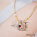 Cao Shi's Exquisite Sparkling Diamond Plum Blossom Red Necklace Versatile And Elegant Temperament, With Collarbone Chain_ipsvogv.com