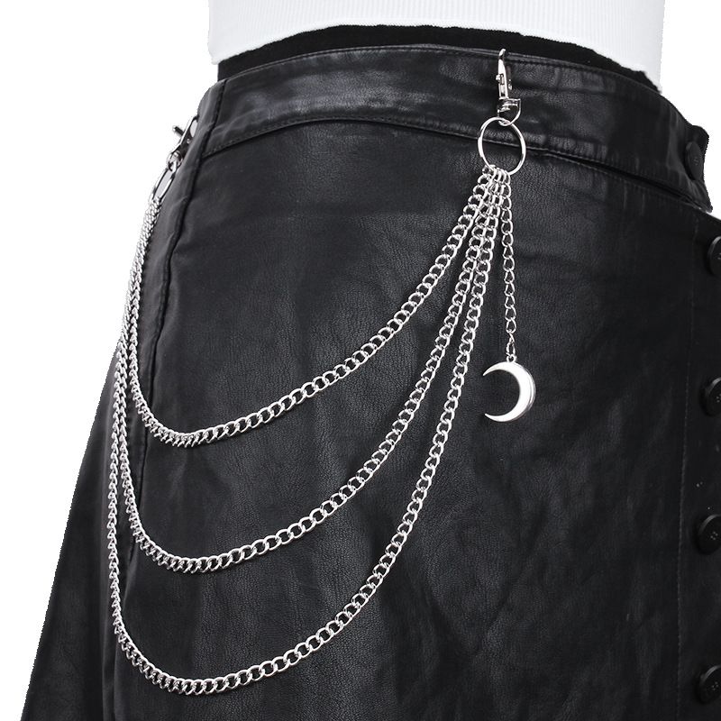 Women's Jewelry Fashion Metal Ring Multi Layer Waist Chain Female High Grade Retro Moon Pendant Trouser Chain_ipsvogv.com
