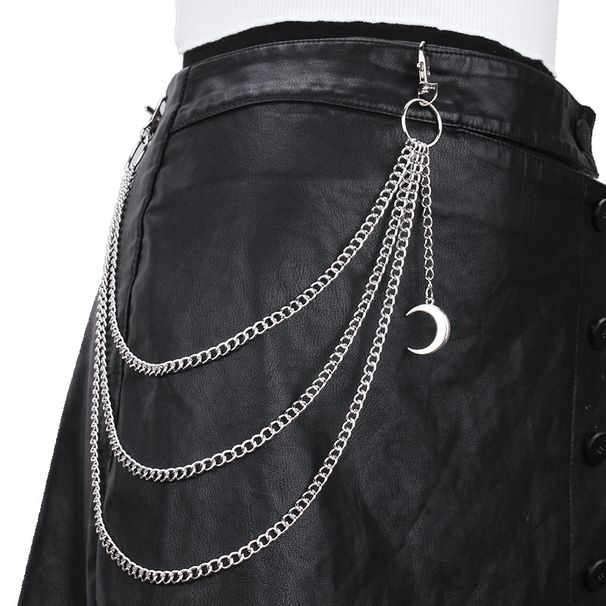 Women's Jewelry Fashion Metal Ring Multi Layer Waist Chain Female High Grade Retro Moon Pendant Trouser Chain_ipsvogv.com