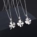 S999 Sterling Silver Four Leaf Clover Necklace Female Ins Cold Style Lucky Clover Clavicle Chain High End Internet Celebrity Accessories_ipsvogv.com