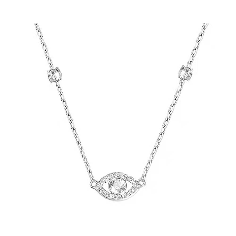 Lucky Lucky White Diamond Magic Eye DDevil's Eye Necklace Female Element Clavicle Chain Pendant_ipsvogv.com