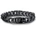 Qiaojin Trendy Personality Titanium Men's Cuban Chain Street Hip-Hop Skull Stainless Steel Bracelet_ipsvogv.com