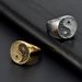 Men's Jewelry Grand Gossip Black And White Diamond Ring Trendy Stainless Steel Personality Ring_ipsvogv.com