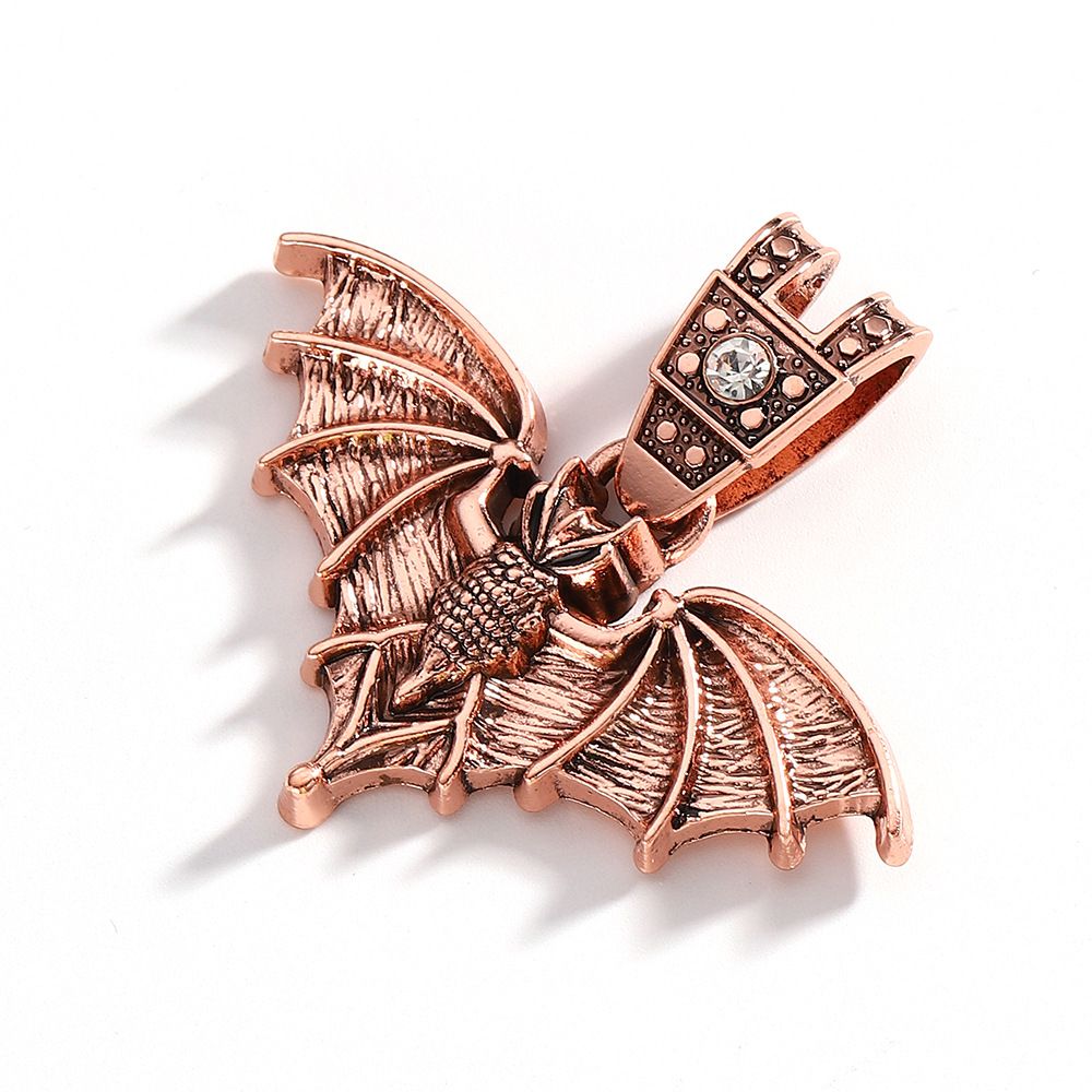 Halloween Bat Skull Drip Oil Alloy Pendant With Exaggerated Personality Hip Hop Men's Necklace Jewelry_ipsvogv.com