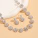 Popular Jewelry Set Luxury Wedding Party Women's Jewelry Round Diamond Necklace Earrings Set_ipsvogv.com