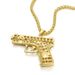 Unisex Gun Pendant Diamond Necklace Number 2 PAC Letter Necklace Men's Exaggerated Hip Hop Pendant_ipsvogv.com