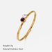 Women’s Jewelry Set Fashion Fashion Single Colored Diamond Titanium Steel Ring Female Simple Popular Niche Design Plain Ring Stainless Steel Ring_ipsvogv.com