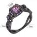Retro Style Black Gold Flower Geometric Ring Ring New Women's Popular Flower Copper Ring_ipsvogv.com