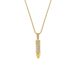 Hip Hop Full Diamond Bullet Alloy Pendant Personality Fried Dough Twists Chain Men's Necklace Rap Design Jewelry_ipsvogv.com